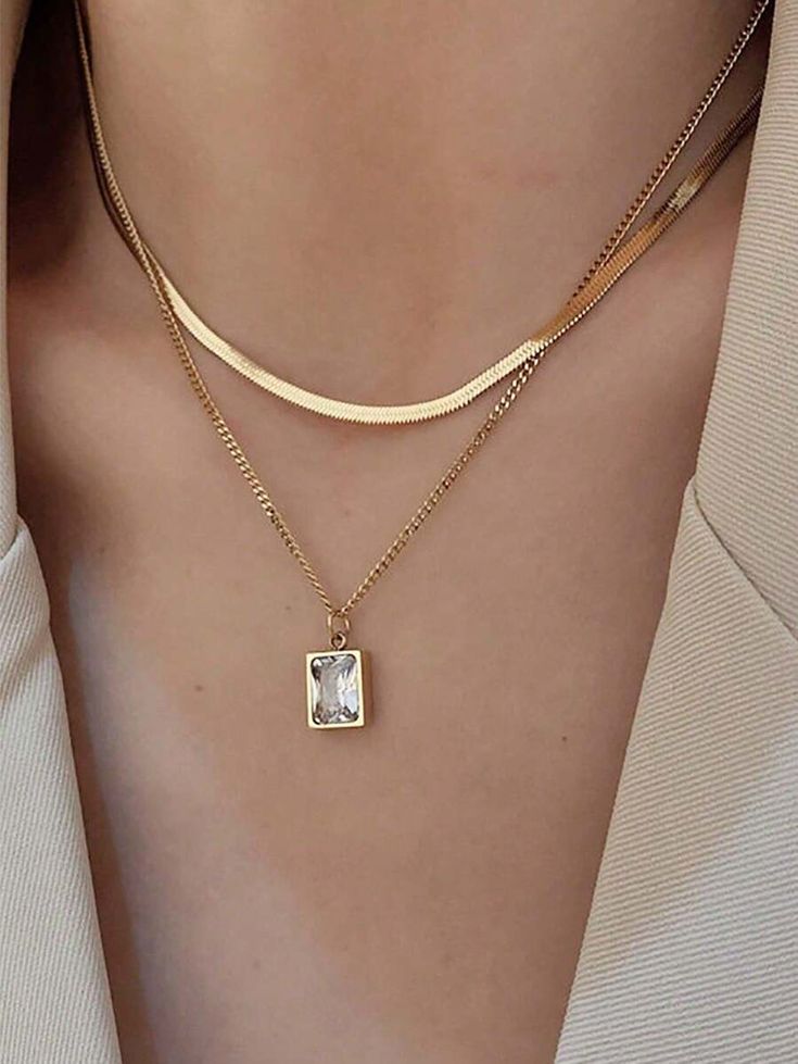 Elegant Real 18K Gold Plated Necklace Set with Green Pendant