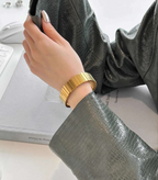 Bold & Sleek Gold-Plated Cuff Bracelet