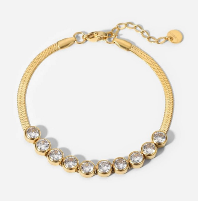 Luxury Gold-Plated Crystal Bracelet